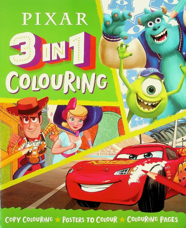 Pixar 3 in 1 Colouring